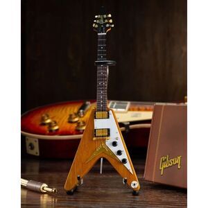 Gibson Korina Flying V 1958 1:4 Scale 10 Inch Miniature Electric Guitar